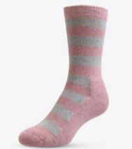 sock possum merino cushion sole wms stripe pnk